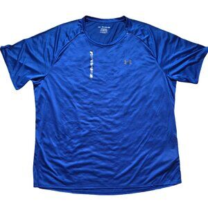 Under Armour Men's Tech Tee 5XL Blue Workout T-Shirt Lightweight Cardio Lounge